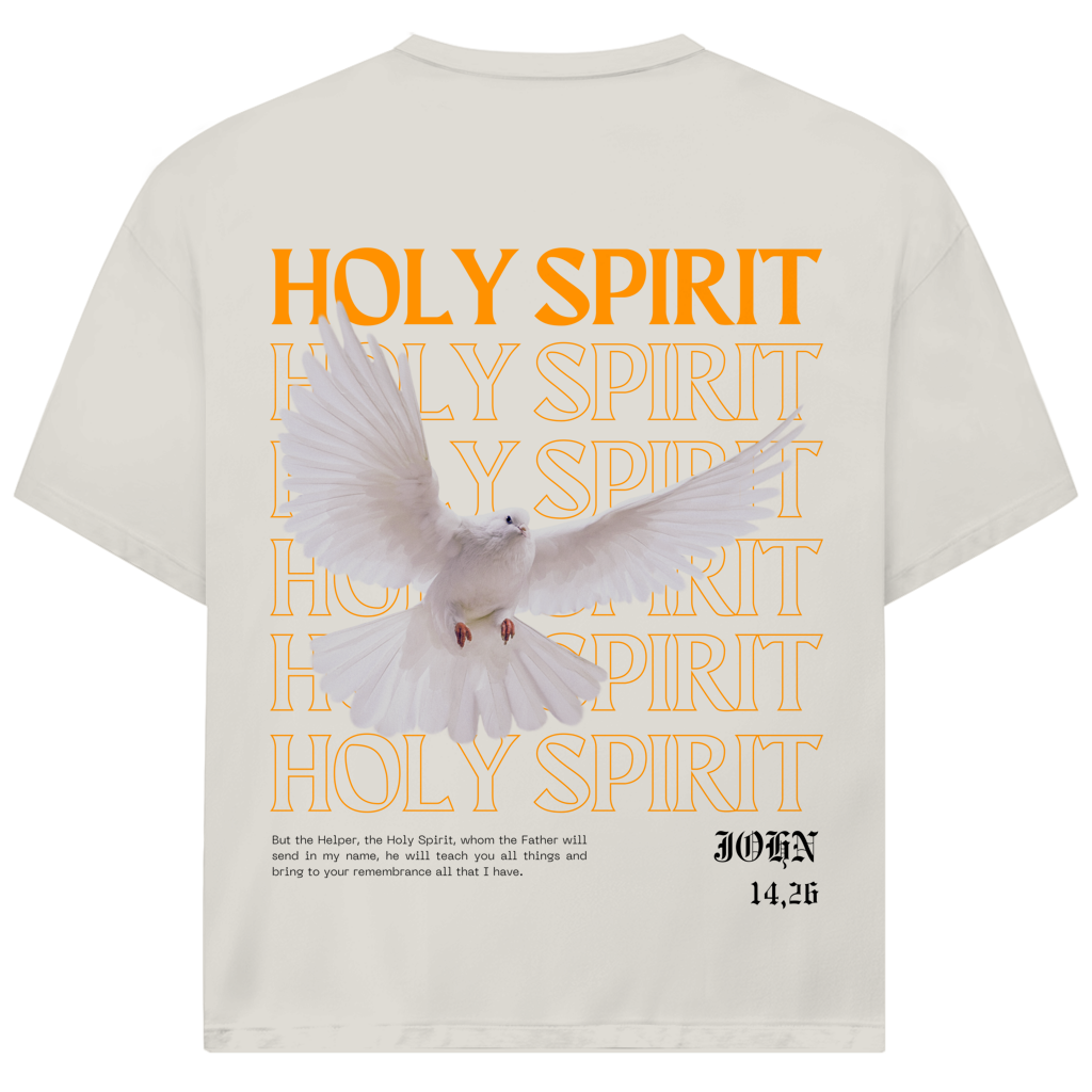 Christliches Oversize T-Shirt „Holy Spirit“ – Unisex Faith JJ Streetwear Shirt