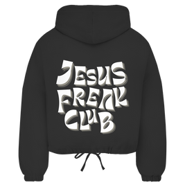 Christlicher Damen Zip Hoodie „Jesus Freak Club“ – Oversize Faith Hoodie