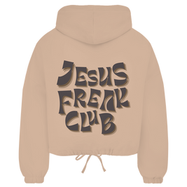 Christlicher Damen Zip Hoodie „Jesus Freak Club“ – Oversize Faith Hoodie