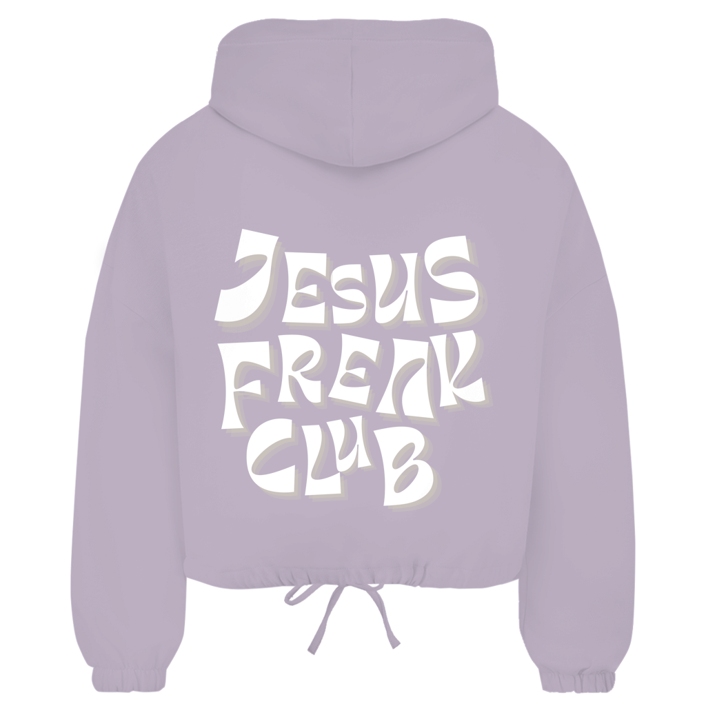 Christlicher Damen Zip Hoodie „Jesus Freak Club“ – Oversize Faith Hoodie
