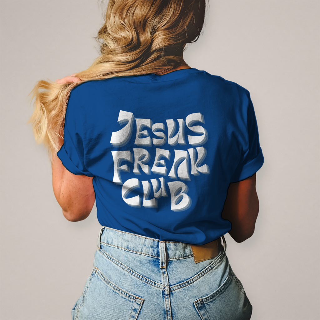 Christliches Damen T-Shirt „Jesus Freak Club“ – Faith Statement Shirt