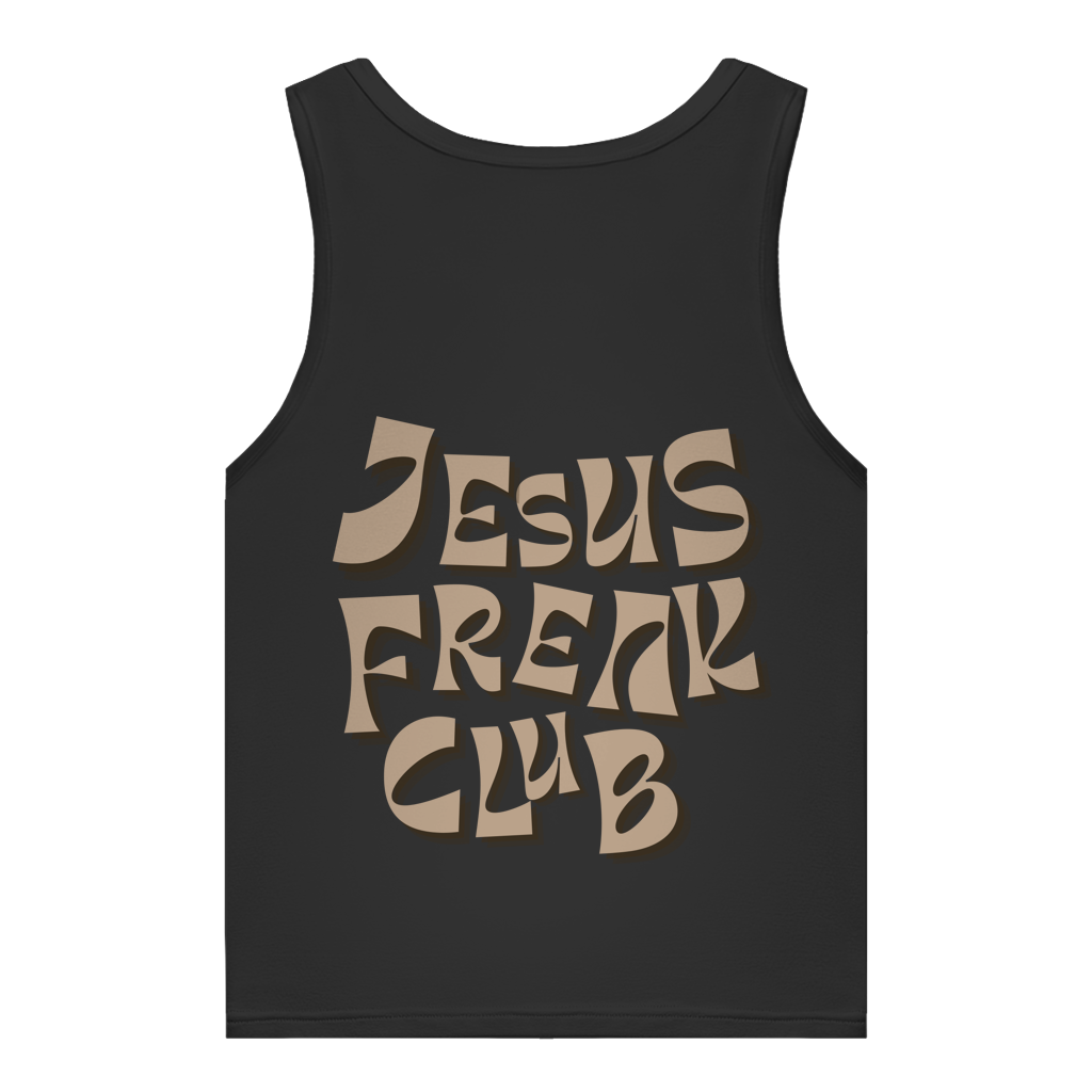 Christliches Damen Premium Bio Tank Top „Jesus Freak Club“ – Faith Statement Top