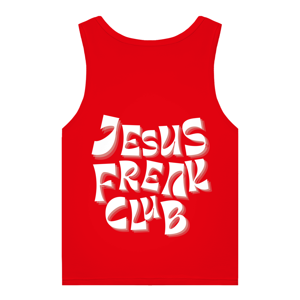 Christliches Damen Premium Bio Tank Top „Jesus Freak Club“ – Faith Statement Top