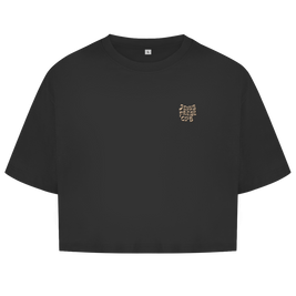 Christliches Damen Oversize Crop Top „Jesus Freak Club“ – Faith Streetwear Shirt