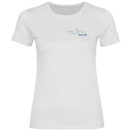 Christliches Damen T-Shirt „Through the Waters“ – Jesaja 43,2 Faith Shirt