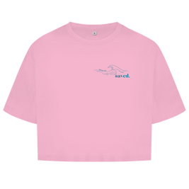 Christliches Damen Oversize Crop Top „Through the Waters“ – Faith Crop Shirt