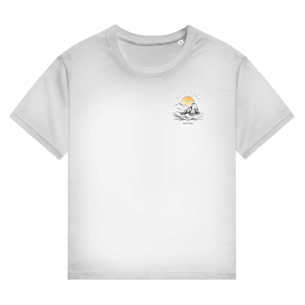 Christliches Bio T-Shirt „Mein Fels & Zuflucht“ – Psalm 18,3 | Unisex