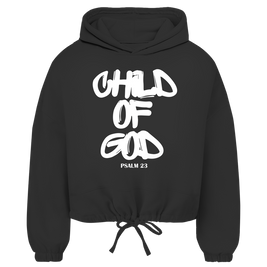 Child of God Damen Cropped Oversize Hoodie | Christlicher Hoodie