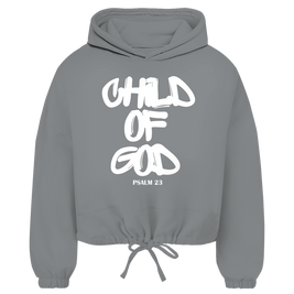 Child of God Damen Cropped Oversize Hoodie | Christlicher Hoodie