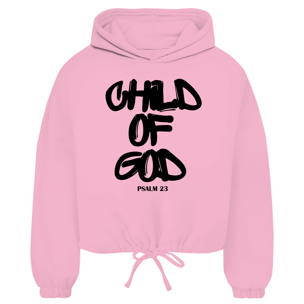Child of God Damen Cropped Oversize Hoodie | Christlicher Hoodie