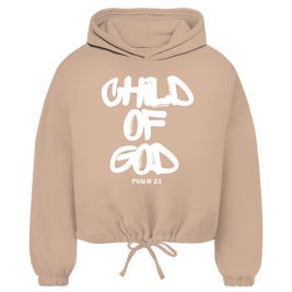 Child of God Damen Cropped Oversize Hoodie | Christlicher Hoodie