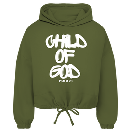 Child of God Damen Cropped Oversize Hoodie | Christlicher Hoodie