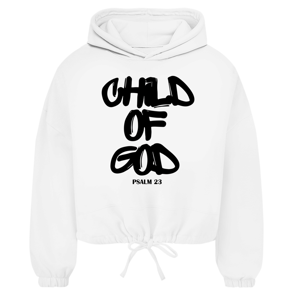 Child of God Damen Cropped Oversize Hoodie | Christlicher Hoodie
