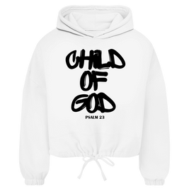 Child of God Damen Cropped Oversize Hoodie | Christlicher Hoodie
