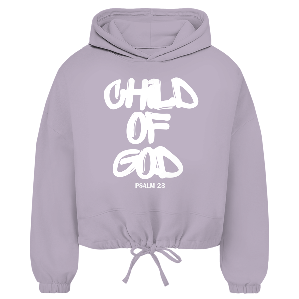 Child of God Damen Cropped Oversize Hoodie | Christlicher Hoodie