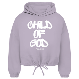 Child of God Damen Cropped Oversize Hoodie | Christlicher Hoodie