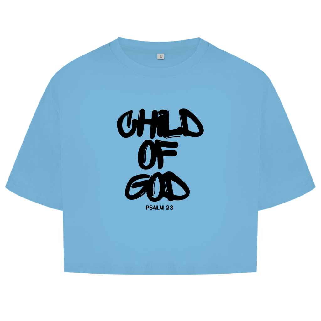 Child of God Oversize Crop Top Damen – Christliches T-Shirt