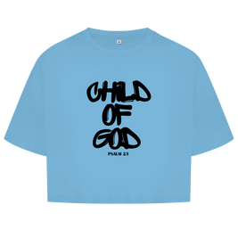 Child of God Oversize Crop Top Damen – Christliches T-Shirt