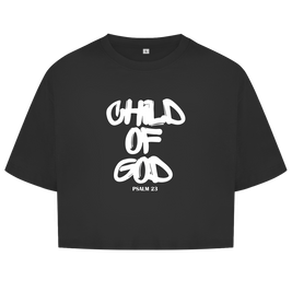 Child of God Oversize Crop Top Damen – Christliches T-Shirt