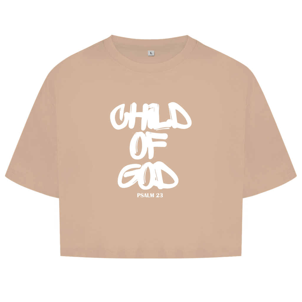 Child of God Oversize Crop Top Damen – Christliches T-Shirt
