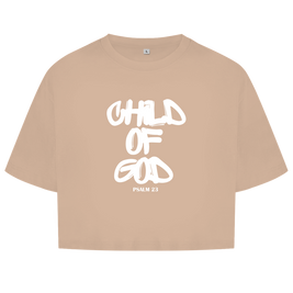 Child of God Oversize Crop Top Damen – Christliches T-Shirt