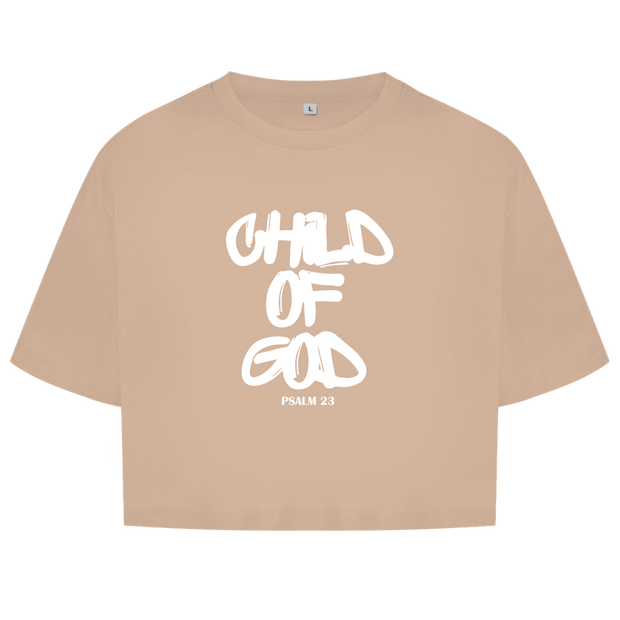 Damen Oversize Crop Top Child of God
