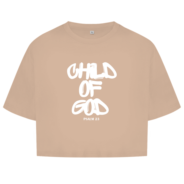 Damen Oversize Crop Top Child of God