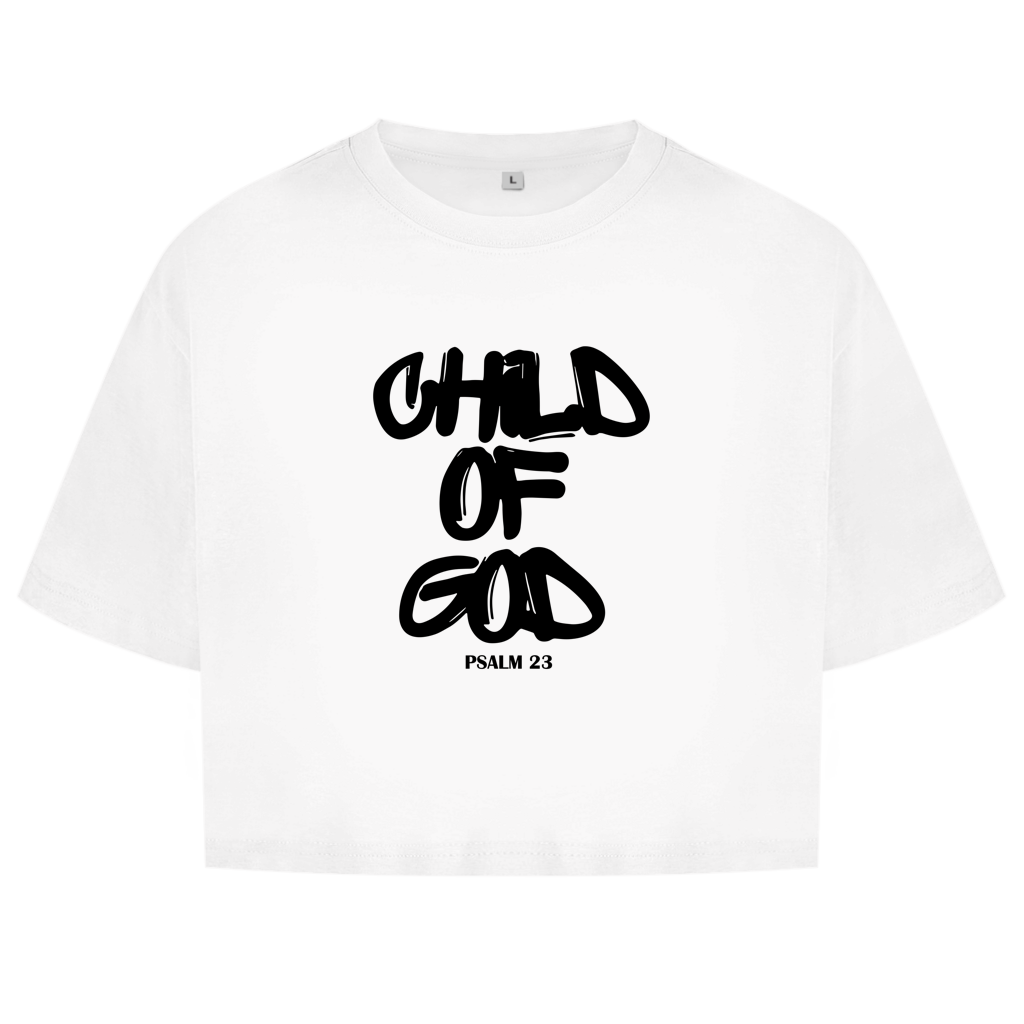 Child of God Oversize Crop Top Damen – Christliches T-Shirt