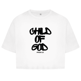 Child of God Oversize Crop Top Damen – Christliches T-Shirt