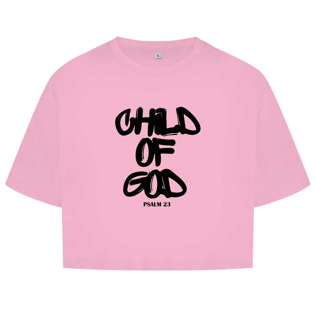 Child of God Oversize Crop Top Damen – Christliches T-Shirt