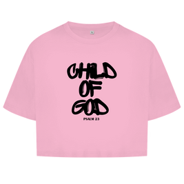 Child of God Oversize Crop Top Damen – Christliches T-Shirt