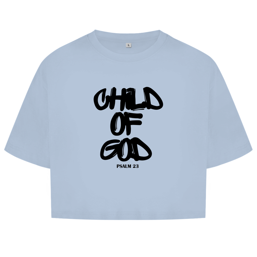 Child of God Oversize Crop Top Damen – Christliches T-Shirt
