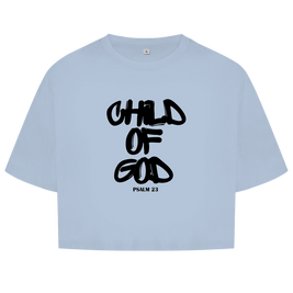 Child of God Oversize Crop Top Damen – Christliches T-Shirt