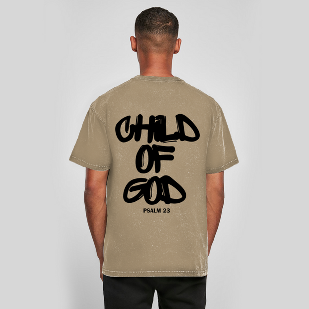 Oversize Washed T-Shirt "Child of God" | Vintage Unisex Shirt aus Baumwolle