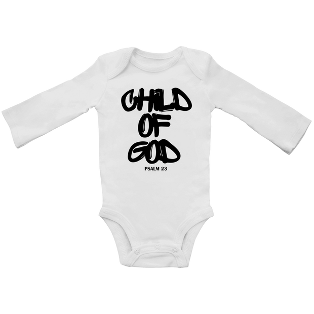 Child of God Langarm Baby Body – Bio-Baumwolle | Christliches Baby Geschenk