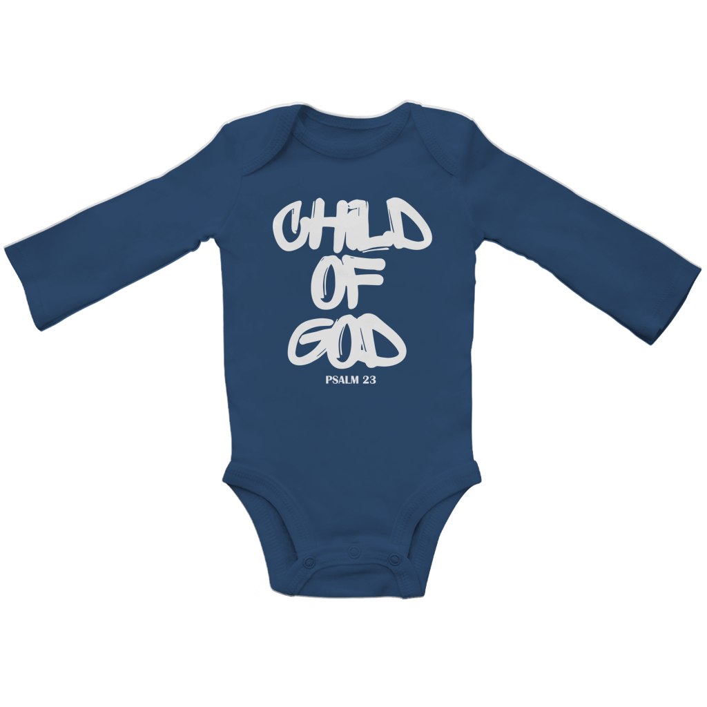 Child of God Langarm Baby Body – Bio-Baumwolle | Christliches Baby Geschenk