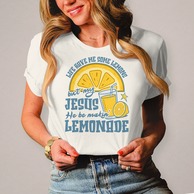 Damen T-Shirt "Life Gave Me Some Lemons" | Christliches Baumwollshirt