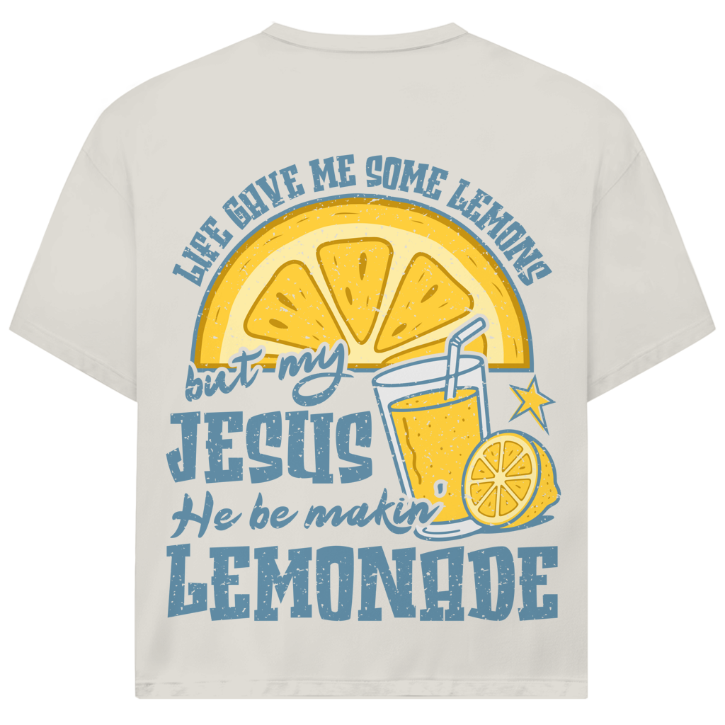Oversize T-Shirt "Life Gave Me Some Lemons" | Christliches Bio Shirt | JJ Streetwear