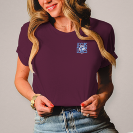 Damen T-Shirt Jesus loves you & me