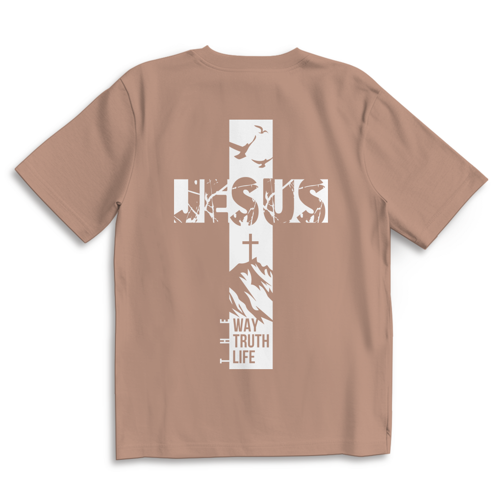 Oversize T-Shirt „Jesus – Der Weg, die Wahrheit und das Leben“ | Christliches Shirt