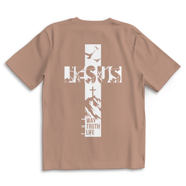Oversize T-Shirt „Jesus – Der Weg, die Wahrheit und das Leben“ | Christliches Shirt
