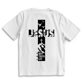 Oversize T-Shirt „Jesus – Der Weg, die Wahrheit und das Leben“ | Christliches Shirt