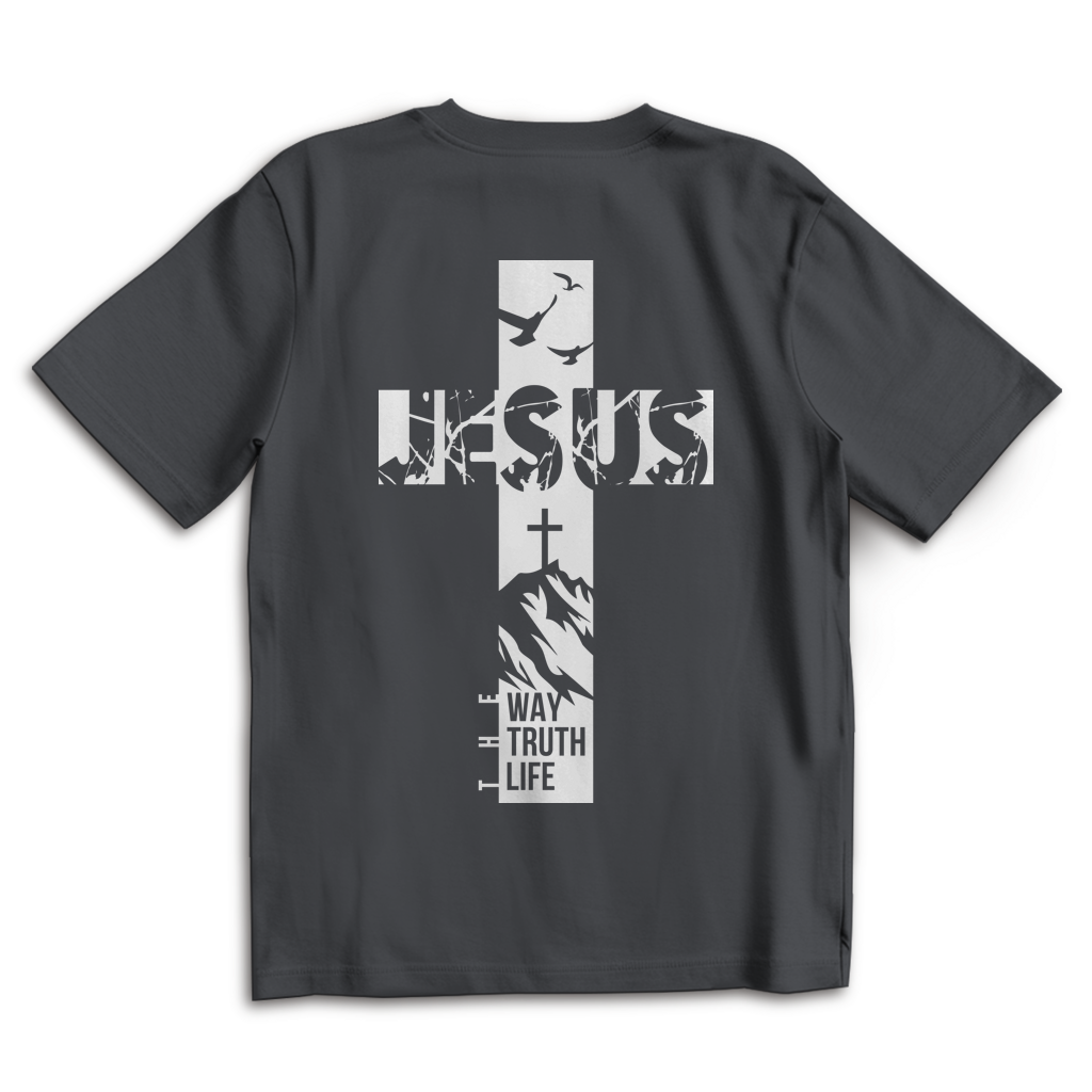Oversize T-Shirt „Jesus – Der Weg, die Wahrheit und das Leben“ | Christliches Shirt