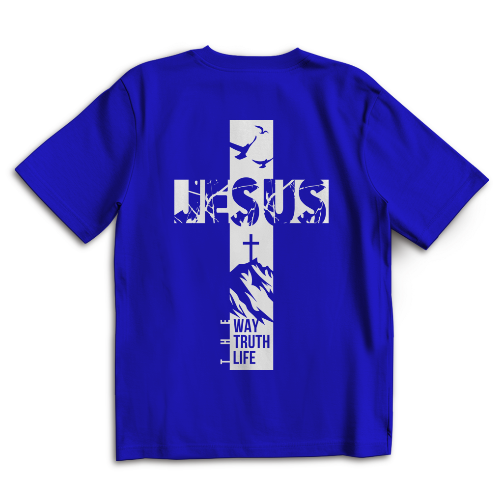 Oversize T-Shirt „Jesus – Der Weg, die Wahrheit und das Leben“ | Christliches Shirt