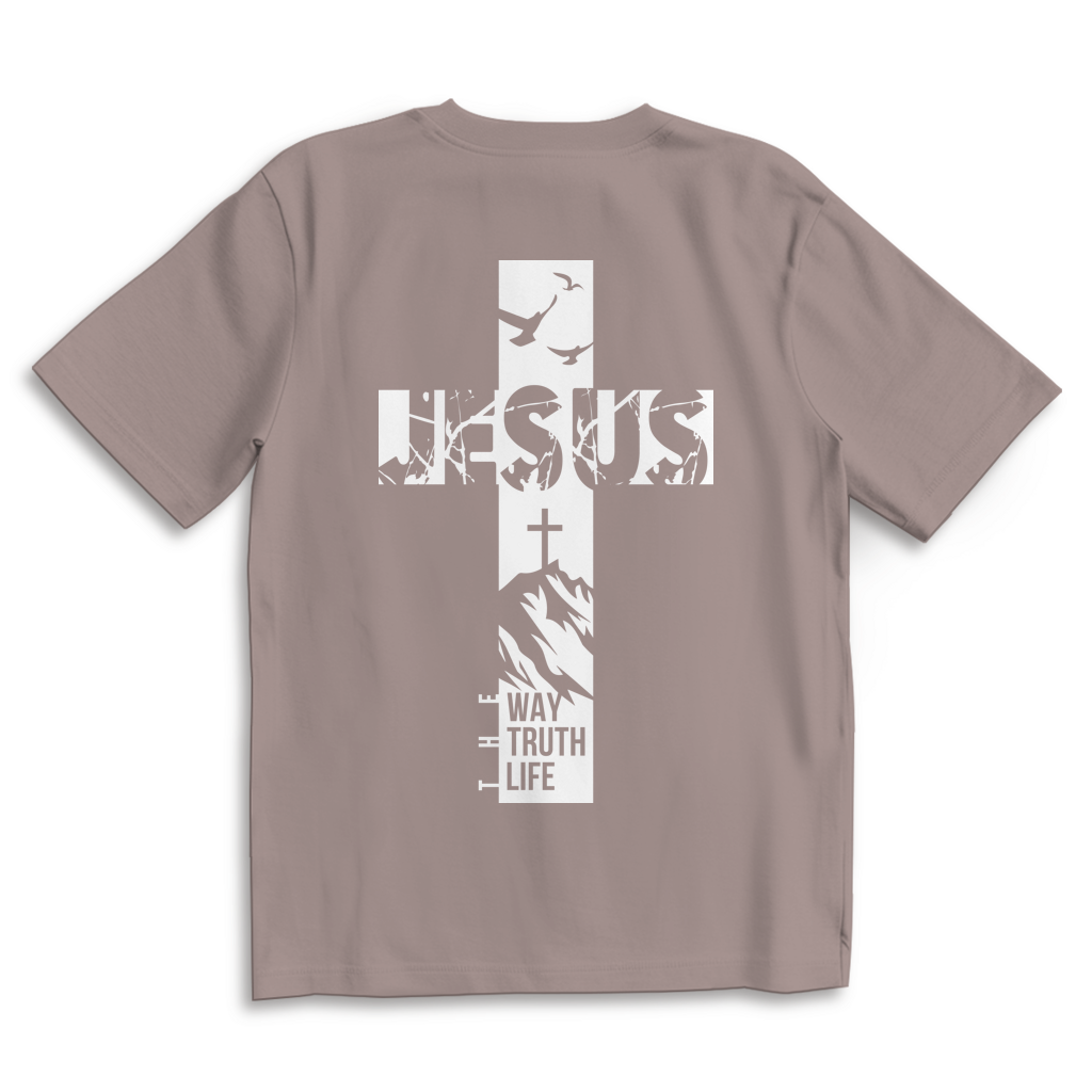 Oversize T-Shirt „Jesus – Der Weg, die Wahrheit und das Leben“ | Christliches Shirt