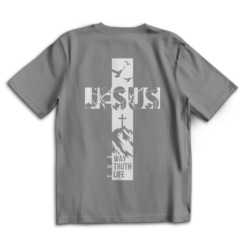 Oversize T-Shirt „Jesus – Der Weg, die Wahrheit und das Leben“ | Christliches Shirt