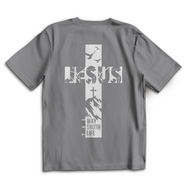 Oversize T-Shirt „Jesus – Der Weg, die Wahrheit und das Leben“ | Christliches Shirt