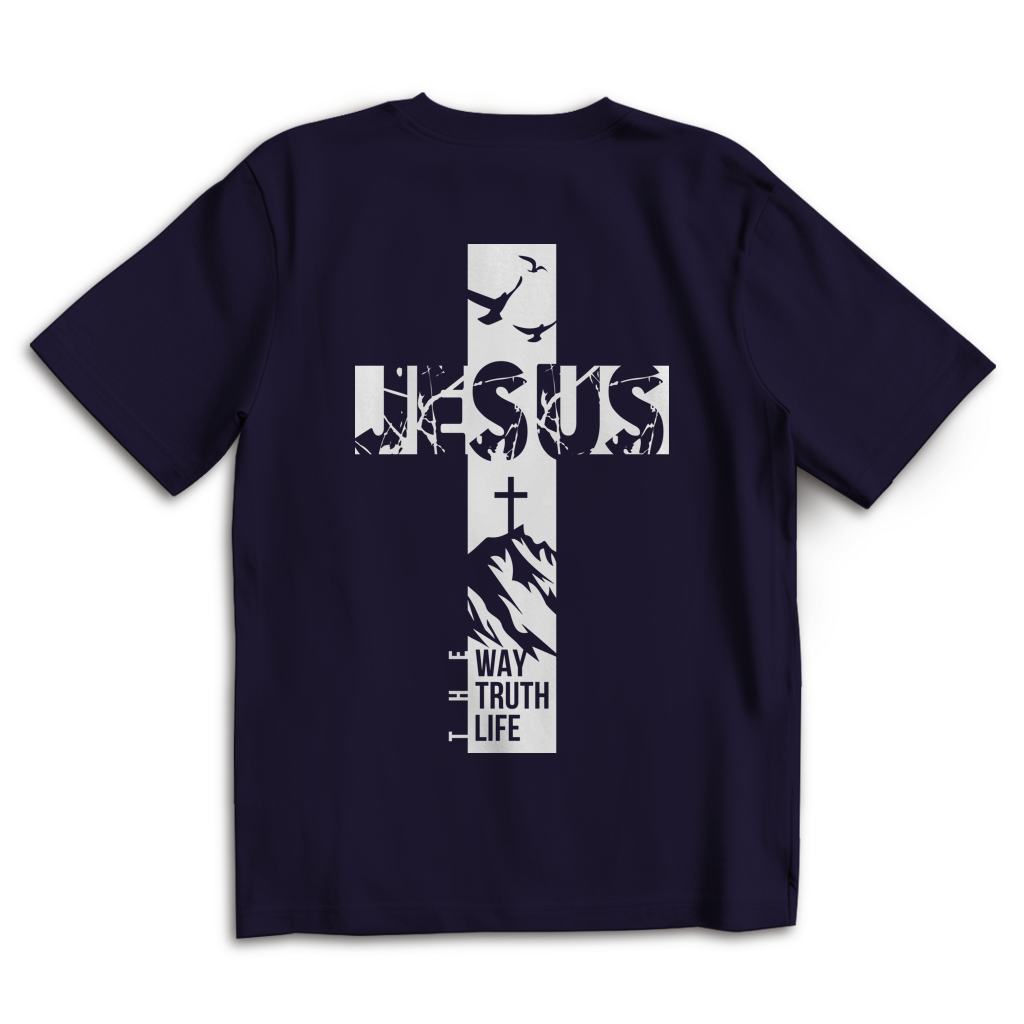 Oversize T-Shirt „Jesus – Der Weg, die Wahrheit und das Leben“ | Christliches Shirt
