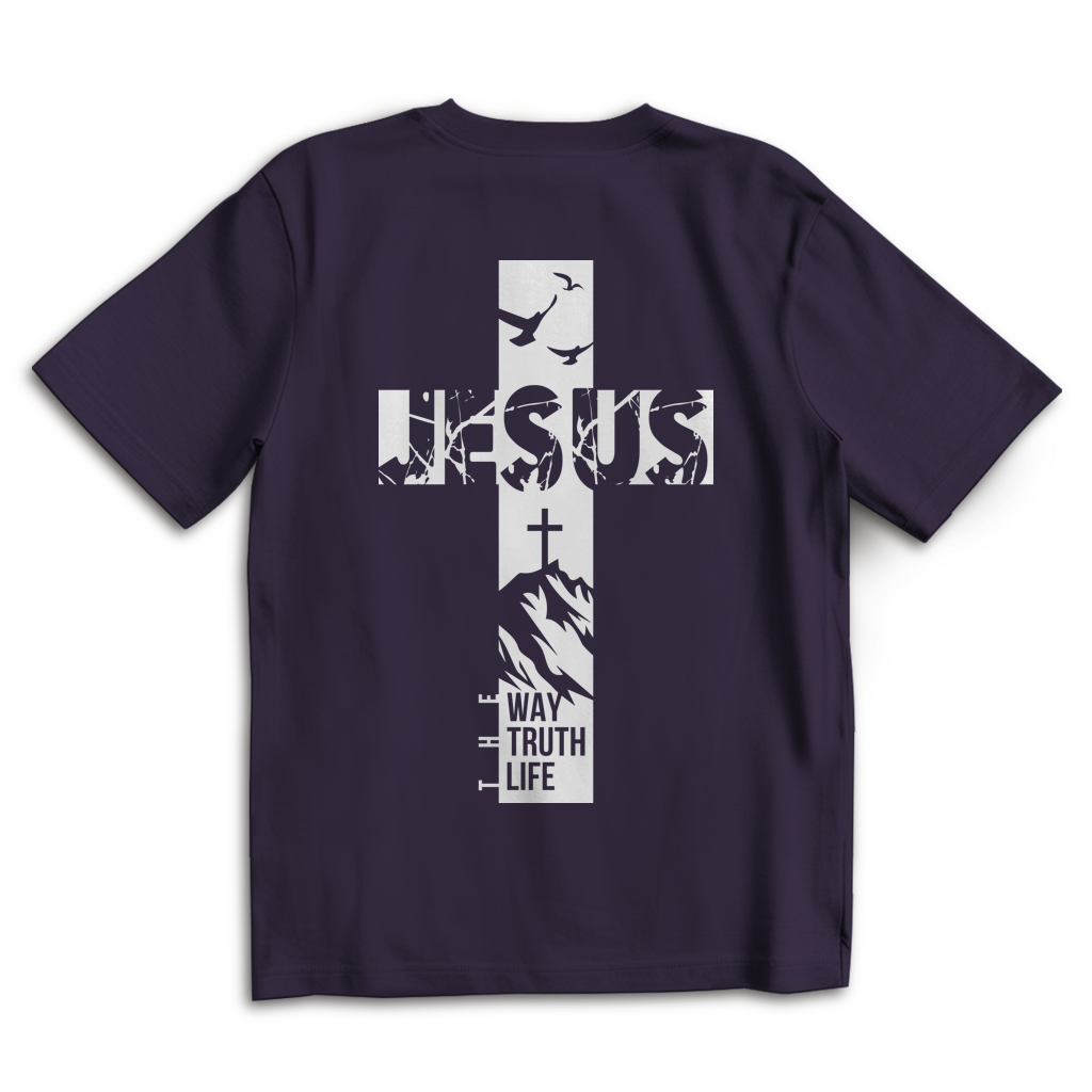 Oversize T-Shirt „Jesus – Der Weg, die Wahrheit und das Leben“ | Christliches Shirt