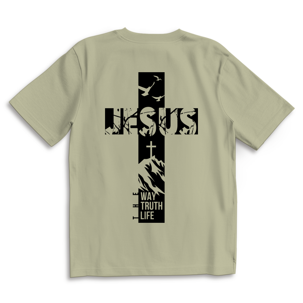 Oversize T-Shirt „Jesus – Der Weg, die Wahrheit und das Leben“ | Christliches Shirt